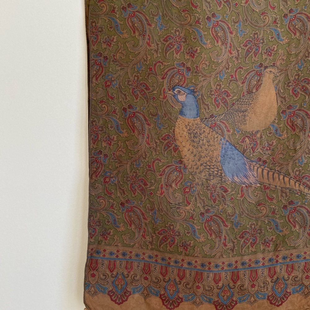 Mulberry Paisley Silk Scarf - Picture 8 of 11